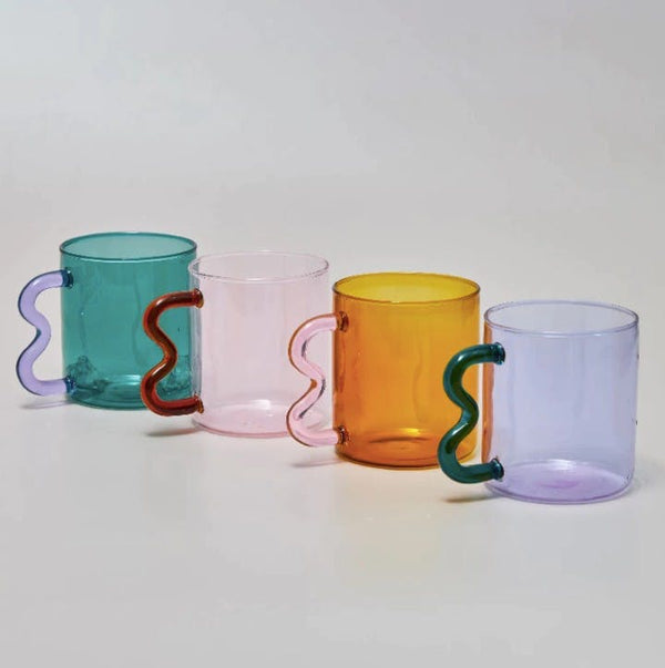 Colourful Ear Glass Mug