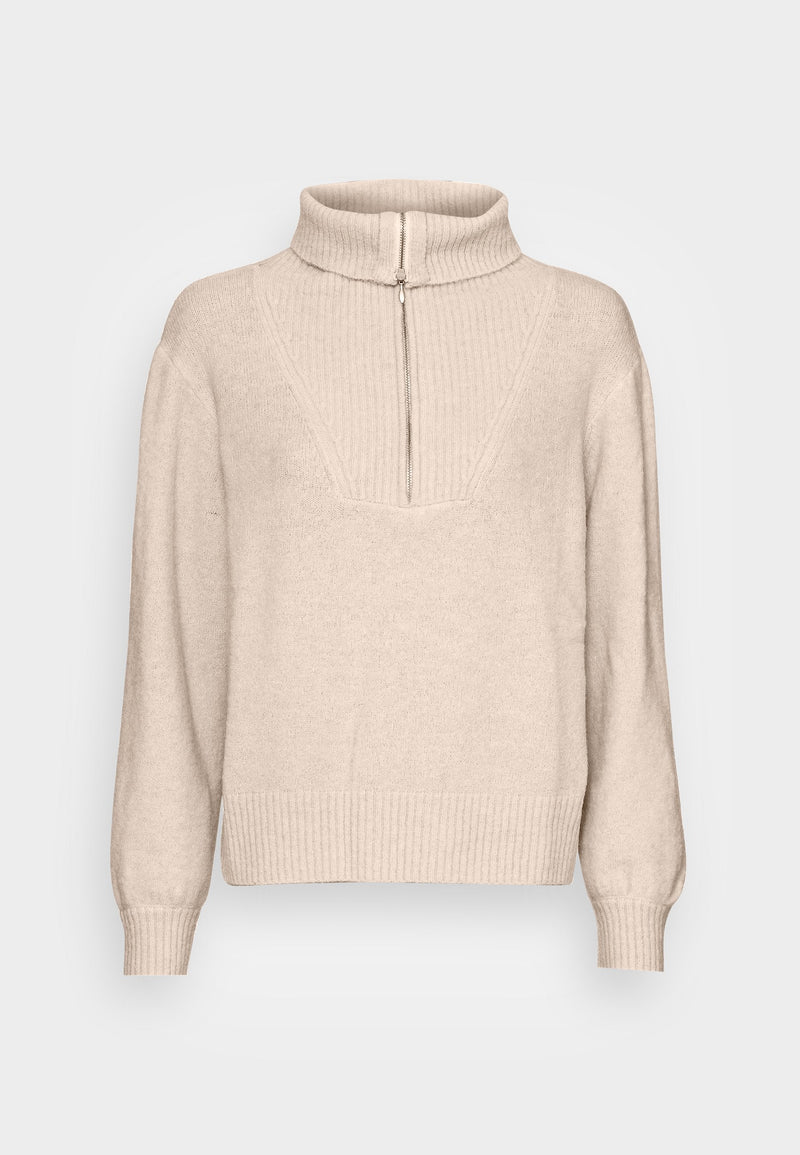 Kaje Knitted Pullover - Grey / Beige