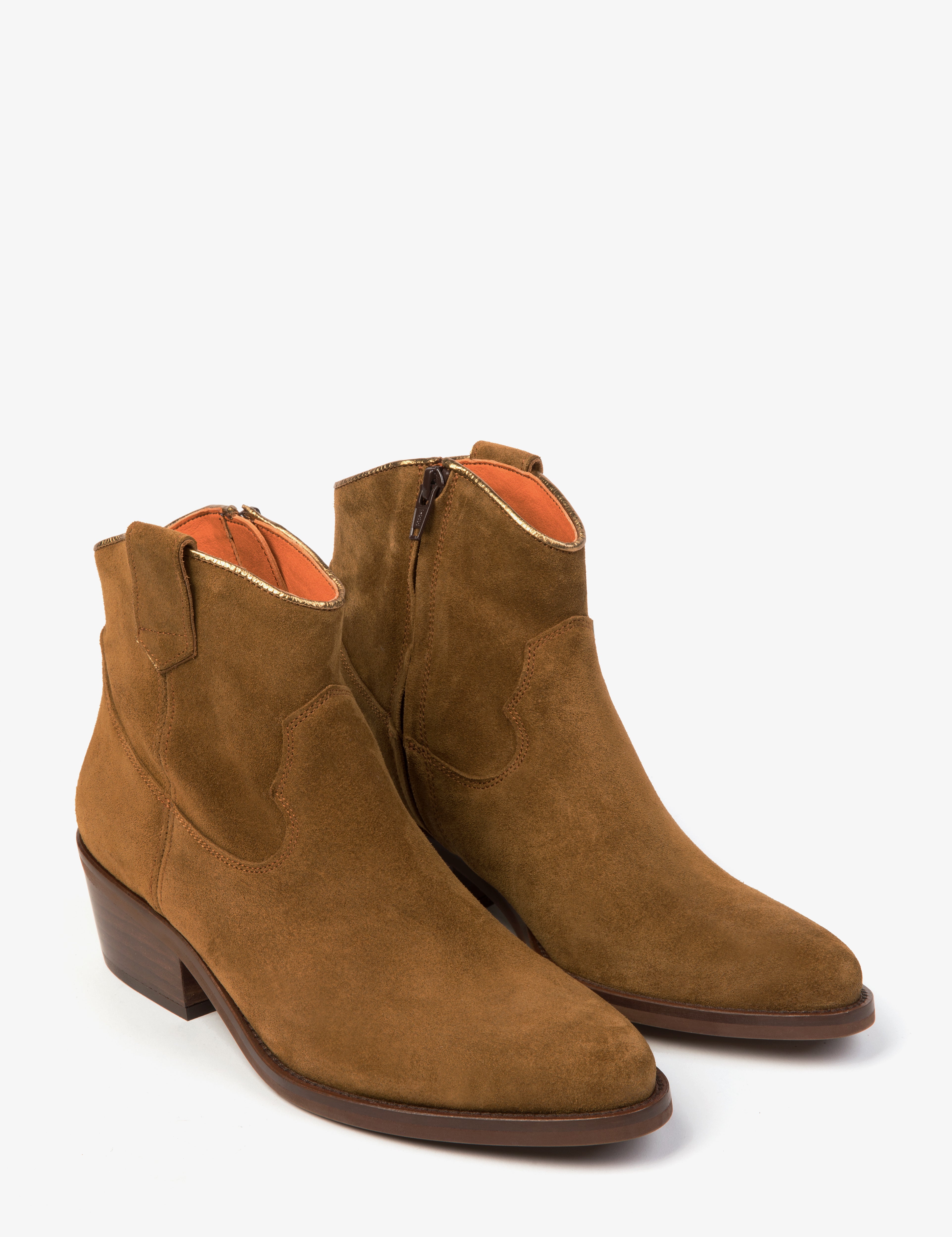 Cassidy Suede Cowboy Boot Tan