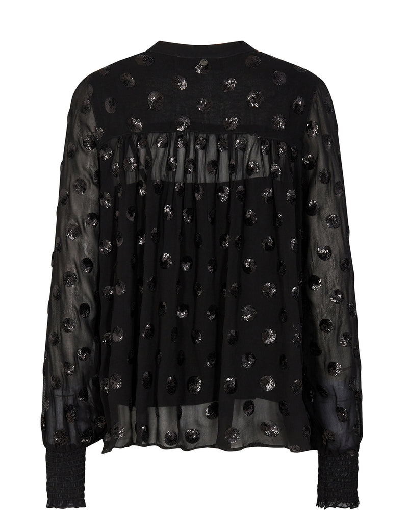 Macha Dot Long Sleeve Blouse